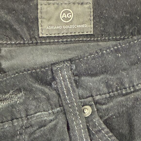 AG Adriano Goldschmied Velvet The Legging Super Skinny Pants Size 29 R Black USA - Picture 4 of 14
